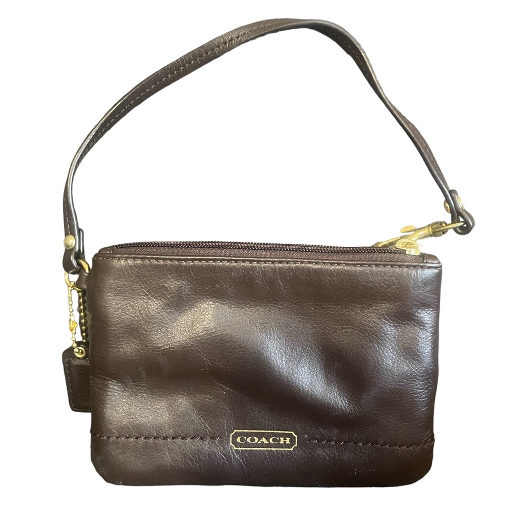Sold 🔥 Like new Coach Brown Leather Wristlet